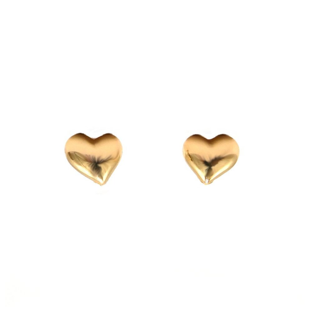 Gold Heart Hug Hoops (Made in Boston)
